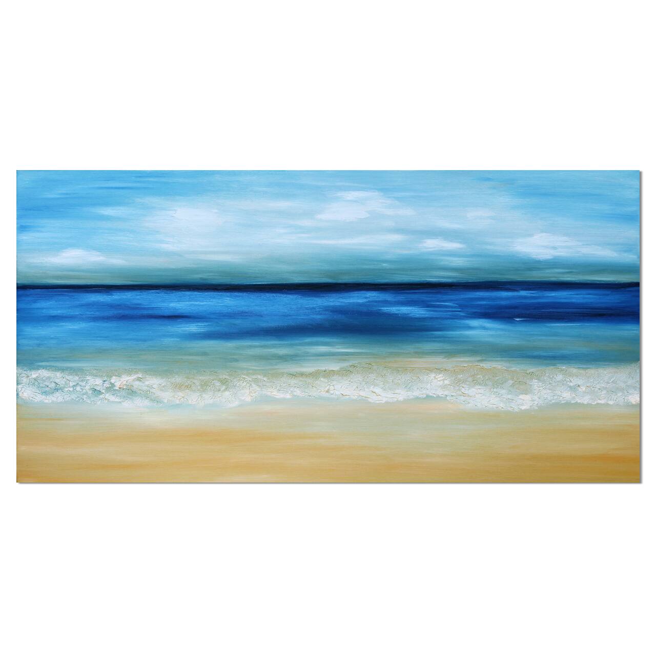 Designart - Warm Tropical Sea and Beach - Seascape Canvas Art Print
